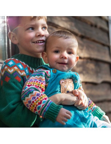 MAGLIONCINO BIMBO IN COTONE BIOLOGICO "FAIRISLE...