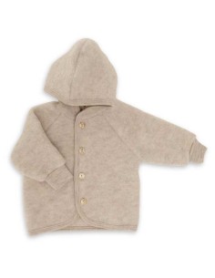 GIACCA/GIUBBOTTO BIMBI IN PILE DI LANA MERINO - SABBIA