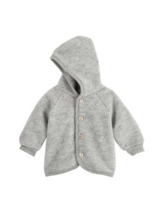 GIACCA/GIUBBOTTO BIMBI IN PILE DI LANA MERINO - GRIGIO