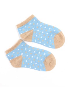 CALZINI CORTI BAMBINI IN BAMBU "MIX POIS" - AZZURRO 2