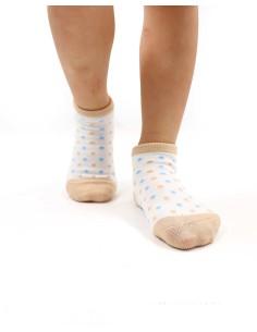 CALZINI CORTI BAMBINI IN BAMBU "MIX POIS" - BEIGE 2