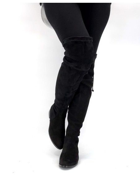 STIVALE ALTO CUISSARDES DONNA IN CAMOSCIO STRETCH