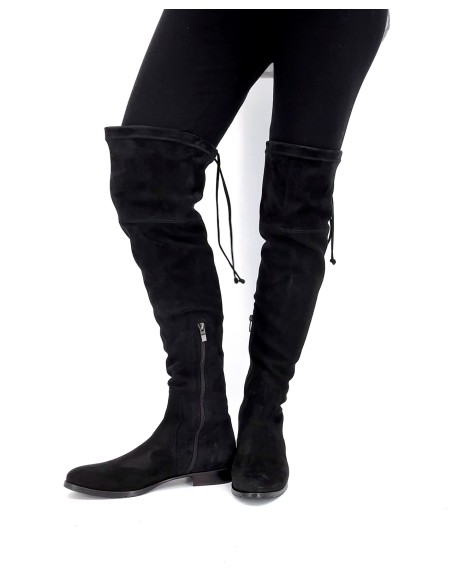 STIVALE ALTO CUISSARDES DONNA IN CAMOSCIO STRETCH