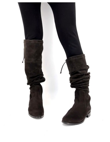 STIVALE ALTO CUISSARDES DONNA IN CAMOSCIO STRETCH