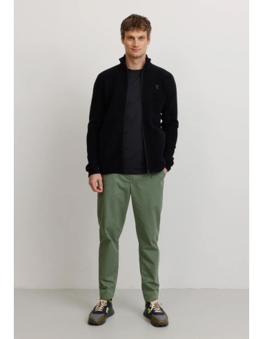 FELPA IN PILE DI COTONE BIOLOGICO CON ZIP "BUXUS"