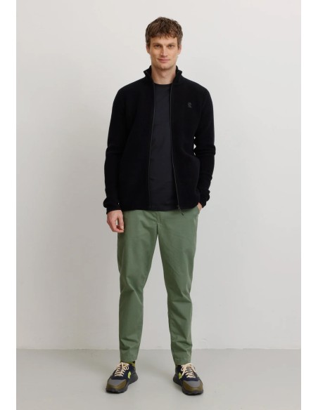 FELPA IN PILE DI COTONE BIOLOGICO CON ZIP "BUXUS"