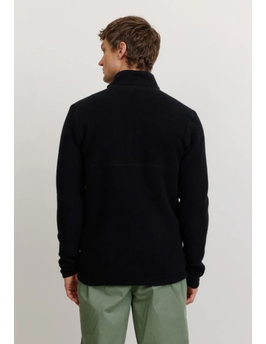 FELPA IN PILE DI COTONE BIOLOGICO CON ZIP "BUXUS"