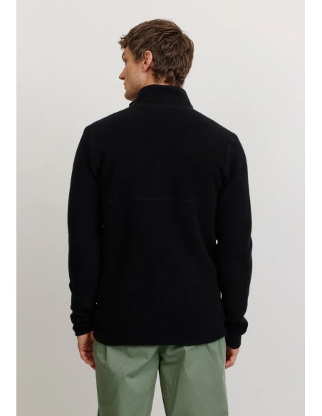 FELPA IN PILE DI COTONE BIOLOGICO CON ZIP "BUXUS"