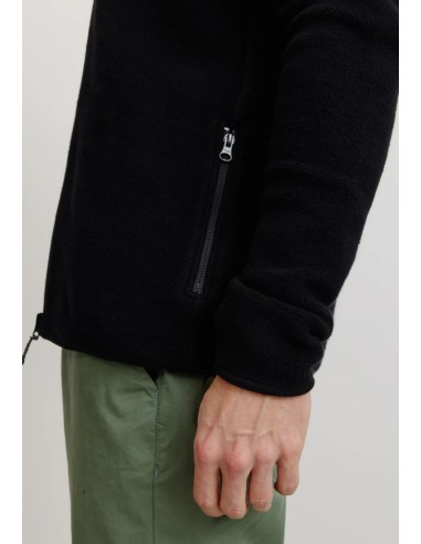 FELPA IN PILE DI COTONE BIOLOGICO CON ZIP "BUXUS"