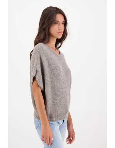 PULL SMANICATO IN 100% BABY ALPACA "AUBE"