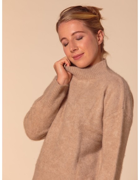 MAGLIONE CHUNKY IN 100% CASHMERE SPAZZOLATO "CAMILLA"