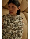 TOP SMANICATO “FANNY” IN 100% BABY ALPACA  LAVORAZIONE BOUCLÉ GIGANTE
