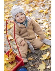 TUTONA BABY DA ESTERNO IN LANA COTTA BIOLOGICA  - CARAMELLO