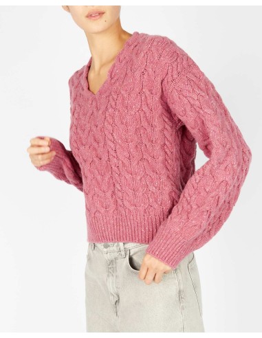 MAGLIONE IN LANA IRLANDESE E CASHMERE A V...