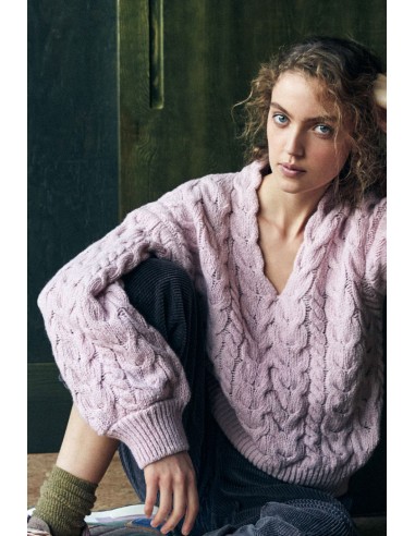 MAGLIONE IN LANA IRLANDESE E CASHMERE A V...