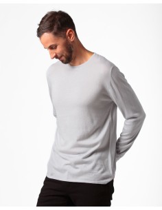 CASHMIRETTA UOMO GIROCOLLO IN SETA E CASHMERE "THOMAS" -...