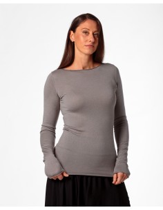 CASHMIRETTA IN SETA E CASHMERE "GRETA" LIMITED - ELEPHANT