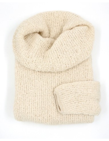 MAGLIONE COLLO MORBIDO IN  BABY ALPACA, SETA E...