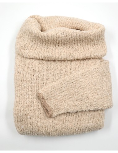 MAGLIONE COLLO MORBIDO IN  BABY ALPACA, SETA E...