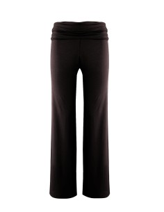 PANTALONE AMPIO IN BAMBU' CON FASCIA IN VITA - MARRONE 2