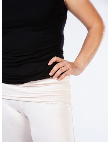 PANTALONE AMPIO IN BAMBU' CON FASCIA IN VITA