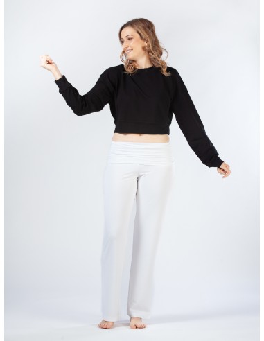 PANTALONE AMPIO IN BAMBU' CON FASCIA IN VITA