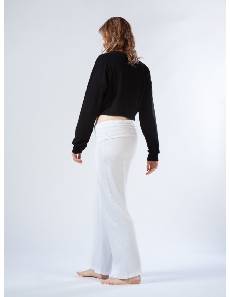 PANTALONE AMPIO IN BAMBU' CON FASCIA IN VITA