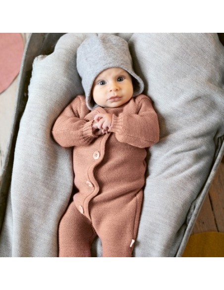 TUTINA NEONATO IN LANA MERINO BIOLOGICA A TRICOT