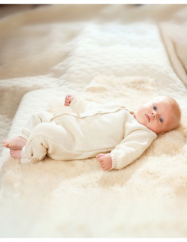 TUTINA NEONATO IN LANA MERINO BIOLOGICA A TRICOT