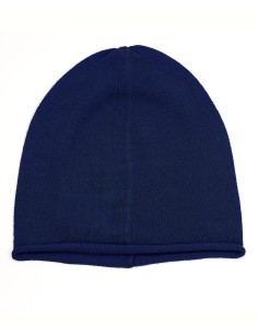 BERRETTO CASHMIRETTO IN SETA E CASHMERE - NAVY