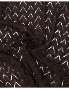 STOLA TRIANGOLARE IN LANA MERINO "SUSI" - MARRONE 2