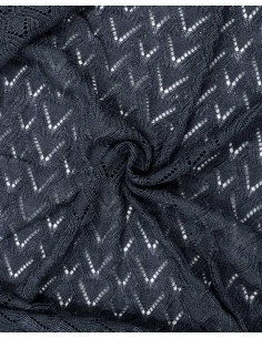 STOLA TRIANGOLARE IN LANA MERINO "SUSI" - NAVY 2