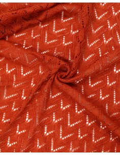 STOLA TRIANGOLARE IN LANA MERINO "SUSI" - TERRACOTTA 2