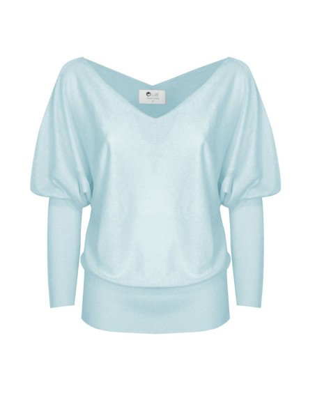 MAGLIA SCOLLO "V" CASHMIRETTA IN SETA E CASHMERE "ELISA"