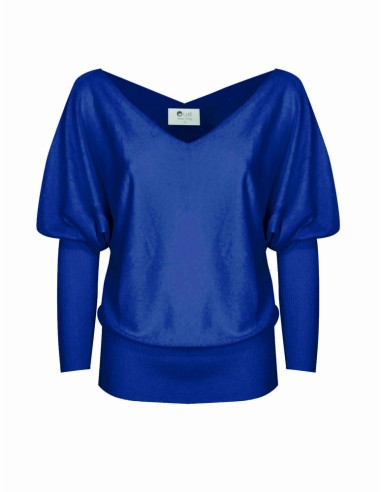 MAGLIA SCOLLO "V" CASHMIRETTA IN SETA E...