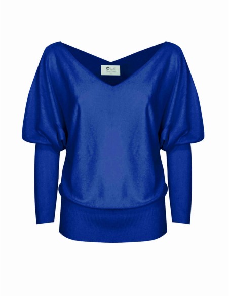 MAGLIA SCOLLO "V" CASHMIRETTA IN SETA E CASHMERE "ELISA"
