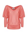 MAGLIA SCOLLO "V" CASHMIRETTA IN SETA E CASHMERE "ELISA"