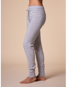 PANTAJOGGING UNISEX IN 100% CASHMERE "REBECCA" - GRIGIO