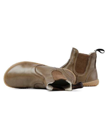 STIVALETTO BAREFOOT IN NAPPA A CONCIA VEGETALE E VELLO D'AGNELLO "KIM"