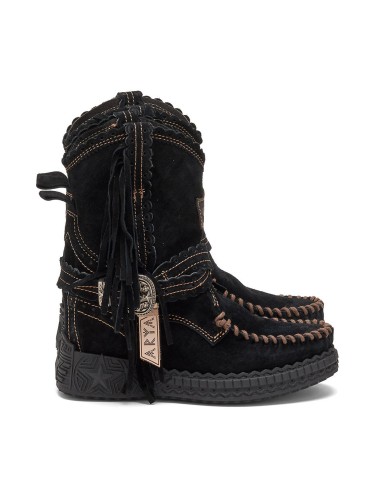 STIVALE INDIANINO CON FRANGE IN PELLE...