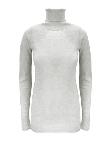 CASHMIRETTA COLLO ALTO IN SETA E CASHMERE "ELENA"