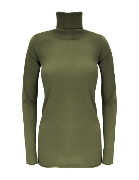 CASHMIRETTA COLLO ALTO IN SETA E CASHMERE "ELENA"