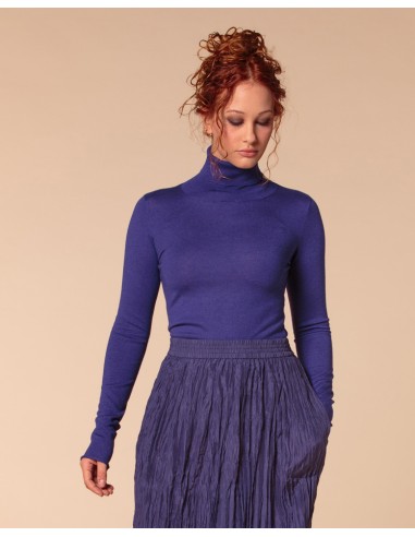 CASHMIRETTA COLLO ALTO IN SETA E CASHMERE "ELENA"