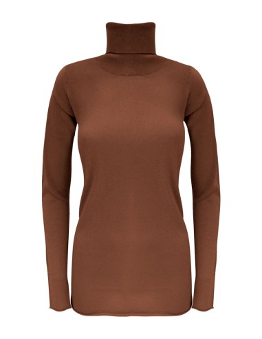 CASHMIRETTA COLLO ALTO IN SETA E CASHMERE "ELENA"