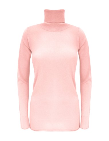 CASHMIRETTA COLLO ALTO IN SETA E CASHMERE "ELENA"