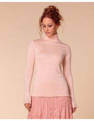 CASHMIRETTA COLLO ALTO IN SETA E CASHMERE "ELENA"