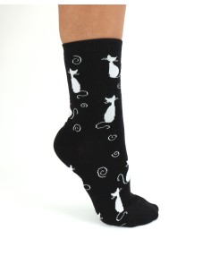 CALZINI IN BAMBU' "GATTI" - NERO