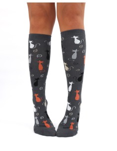 CALZINI IN BAMBU' LUNGHI "GATTI" - ANTRACITE