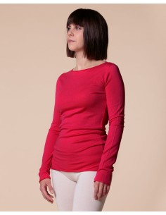MAGLIA CASHMIRETTA IN SETA E CASHMERE "GRETA" - BEGONIA