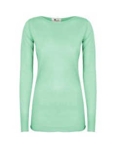MAGLIA CASHMIRETTA IN SETA E CASHMERE "GRETA" - MENTA